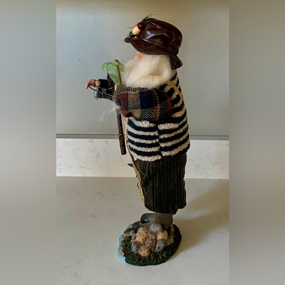 17” Fly Fishing Fisherman Santa Claus Collectible Figure Doll Christmas Decor - Picture 4 of 10
